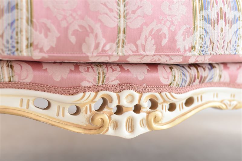 2Pソファ ローザ アンティーク調 猫脚 ROCOCOアントワネット