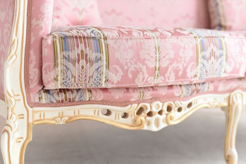 2Pソファ ローザ アンティーク調 猫脚 ROCOCOアントワネット