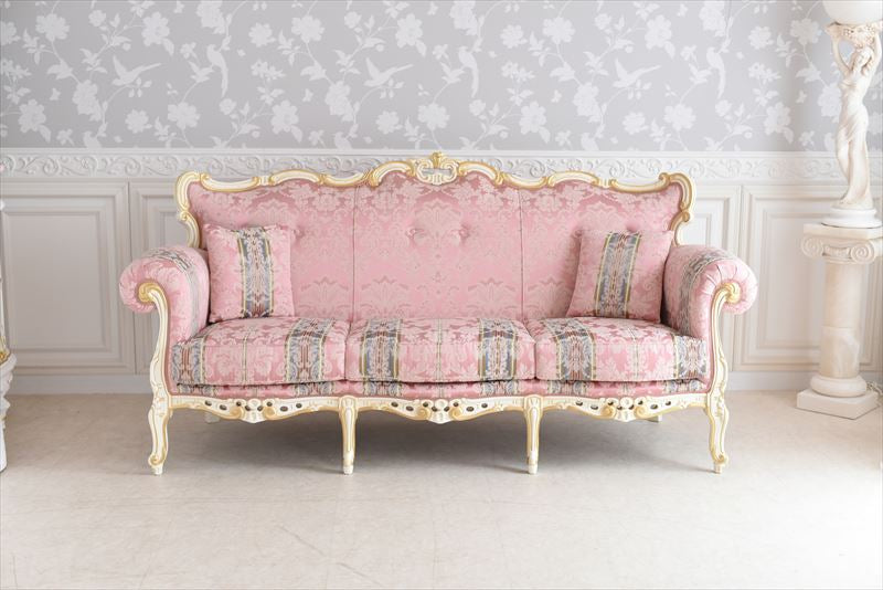 3Pソファローザグランデ アンティーク調 猫脚 ROCOCOアントワネット