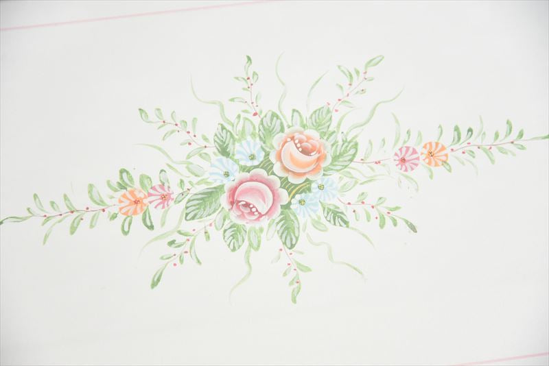 グランデサイドボード ガラス天板付き アンティーク調 ROCOCOアントワネット