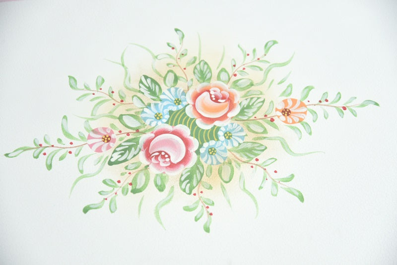 ナイトテーブル ガラス天板付き アンティーク調 ROCOCOアントワネット