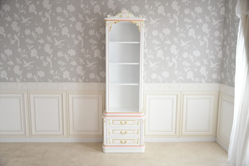 ブックケース キャビネット アンティーク調 ROCOCOアントワネット