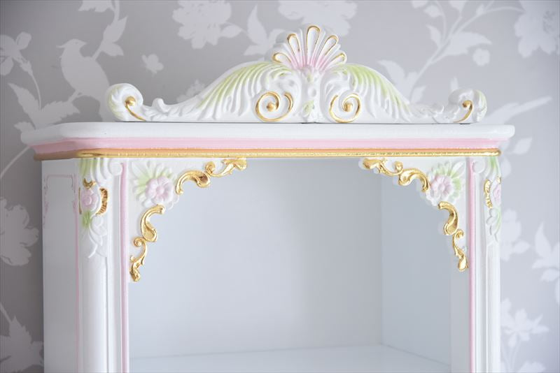 ブックケース キャビネット アンティーク調 ROCOCOアントワネット