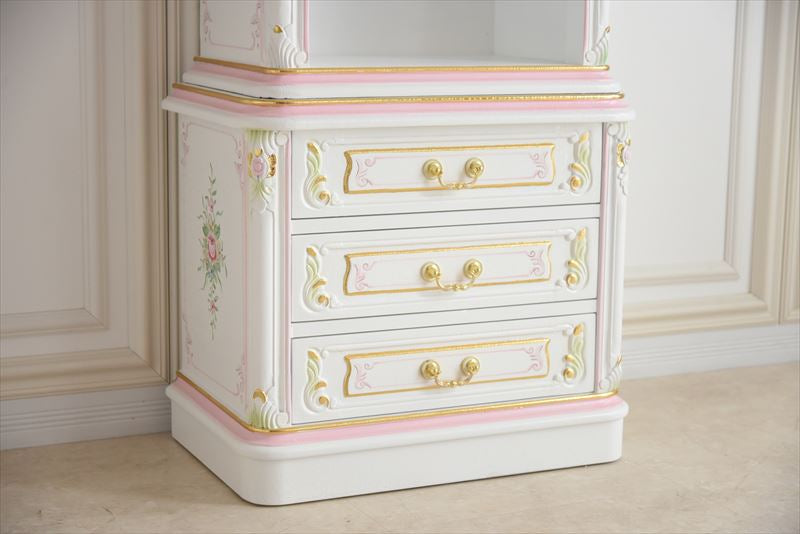 ブックケース キャビネット アンティーク調 ROCOCOアントワネット