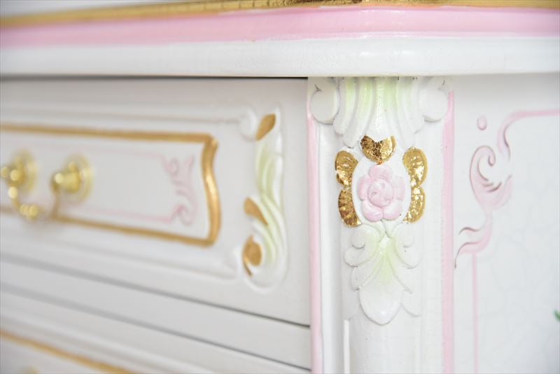 ブックケース キャビネット アンティーク調 ROCOCOアントワネット