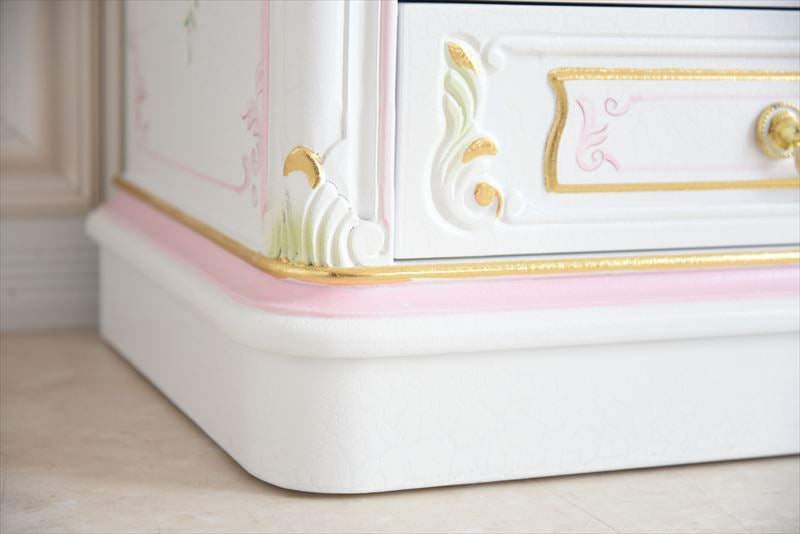 ブックケース キャビネット アンティーク調 ROCOCOアントワネット