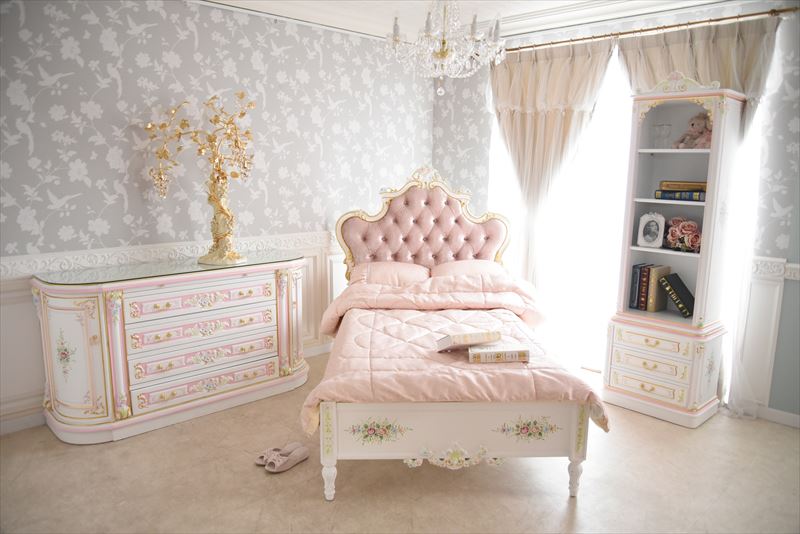 ブックケース キャビネット アンティーク調 ROCOCOアントワネット