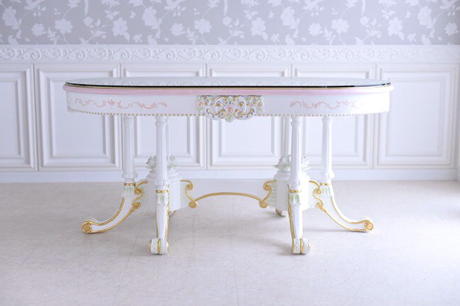 ダイニングテーブル 160オーバル アンティーク調 ROCOCOアントワネット