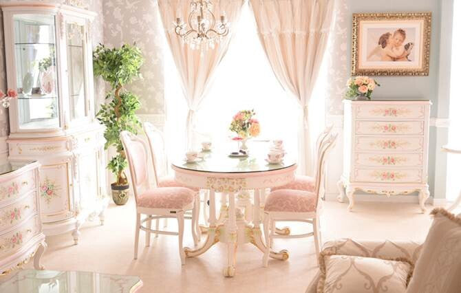 ダイニングテーブル 160オーバル アンティーク調 ROCOCOアントワネット