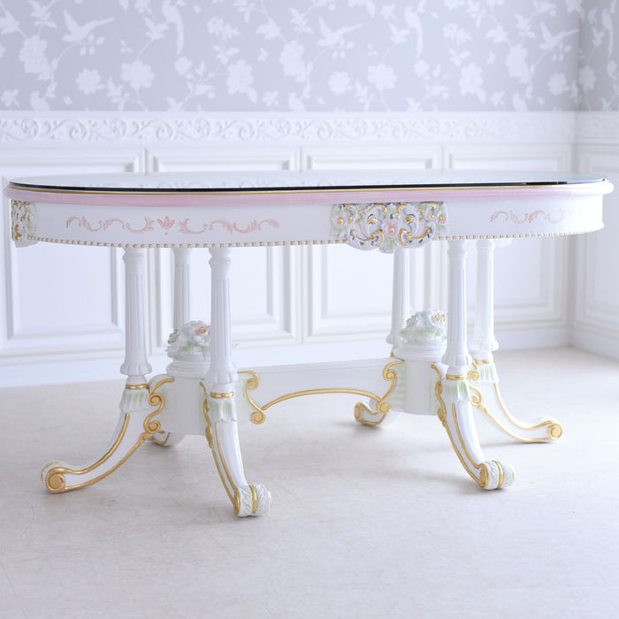 ダイニングテーブル 160オーバル アンティーク調 ROCOCOアントワネット