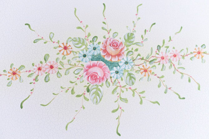 センターテーブル Rフォルム ガラス天板付き アンティーク調 ROCOCOアントワネット