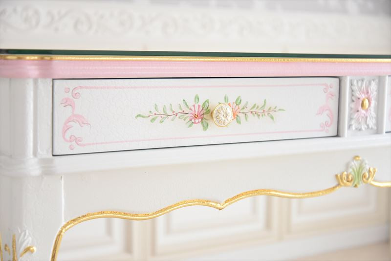 ラグジュアリー プリンセスデスク アンティーク調 ROCOCOアントワネット