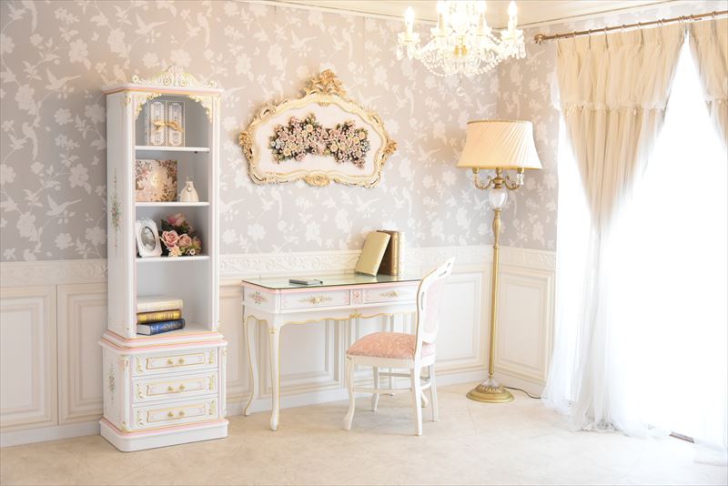 ラグジュアリー プリンセスデスク アンティーク調 ROCOCOアントワネット