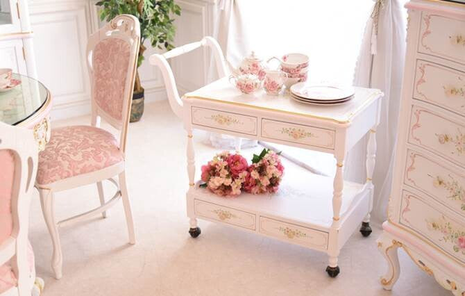 キッチンワゴン アンティーク調 ROCOCOアントワネット