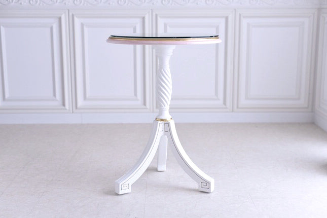 コーヒーテーブル ガラス天板付き アンティーク調 ROCOCOアントワネット