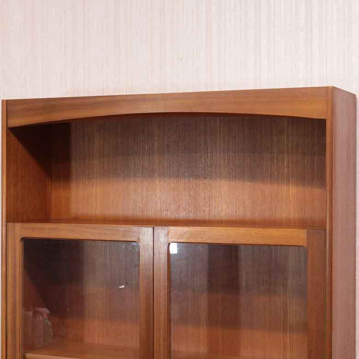 ユニットキャビネット ネイサン ガラス戸 イギリス チーク 完成品 NATHAN