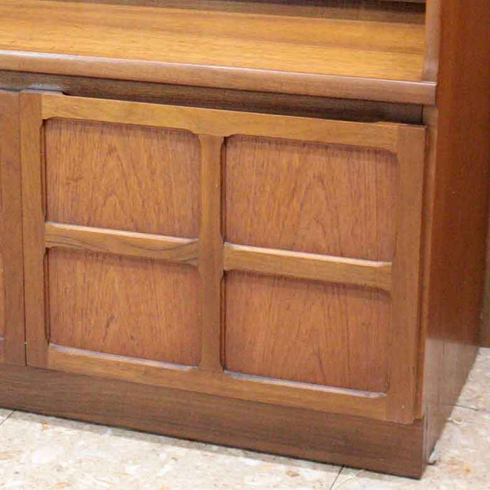 ユニットキャビネット ネイサン ガラス戸 イギリス チーク 完成品 NATHAN