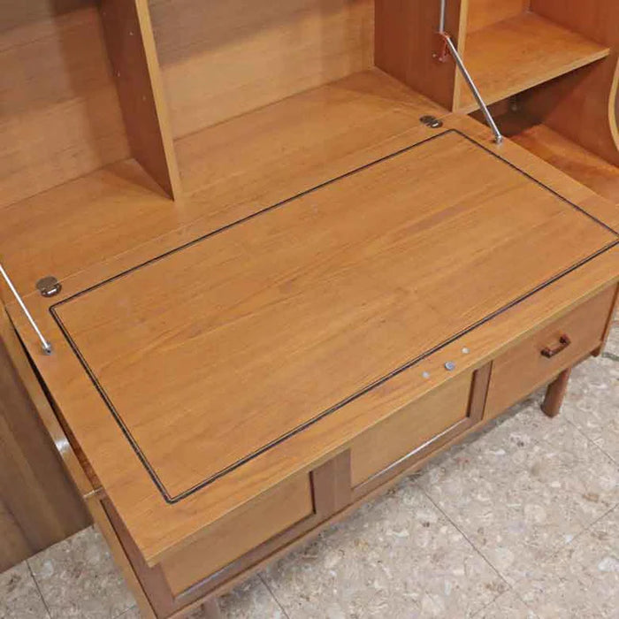 イギリス ヴィンテージ チーク材 ライティングビューロー付き キャビネット サイドボード