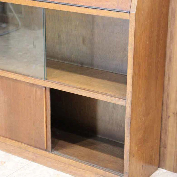 ヴィンテージ イギリス製 ライティングビューロー / ガラスブックシェルフ