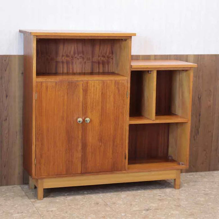 ブックシェルフ 多目的 サイドキャビネット イギリス ヴィンテージ チーク ミッドセンチュリースタイル