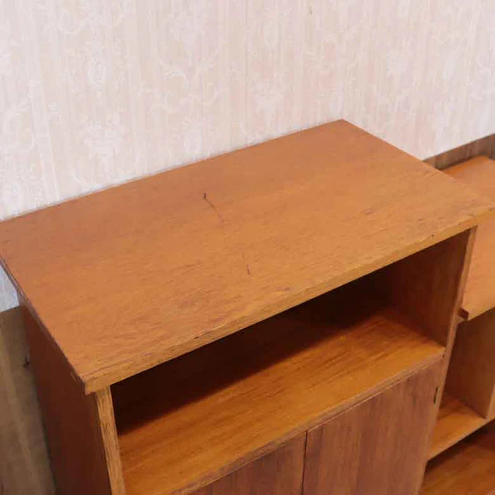 ブックシェルフ 多目的 サイドキャビネット イギリス ヴィンテージ チーク ミッドセンチュリースタイル