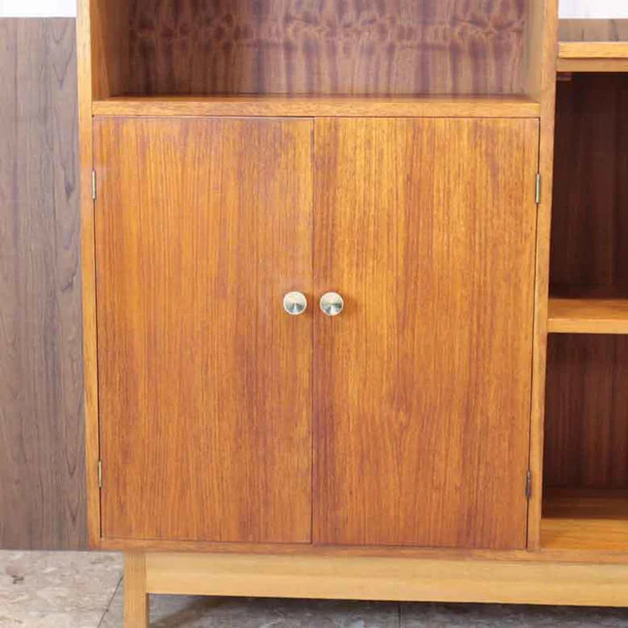 ブックシェルフ 多目的 サイドキャビネット イギリス ヴィンテージ チーク ミッドセンチュリースタイル