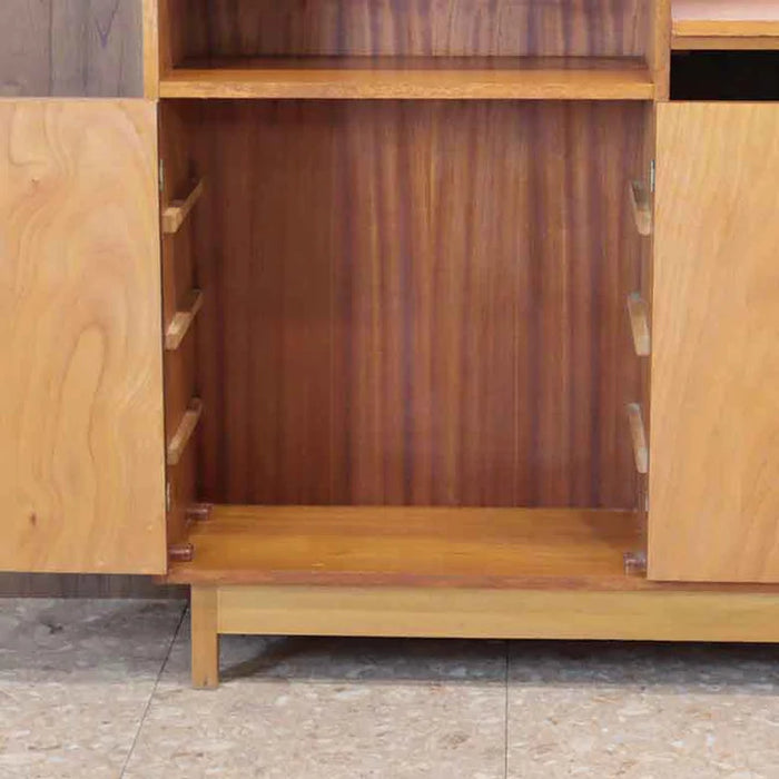 ブックシェルフ 多目的 サイドキャビネット イギリス ヴィンテージ チーク ミッドセンチュリースタイル