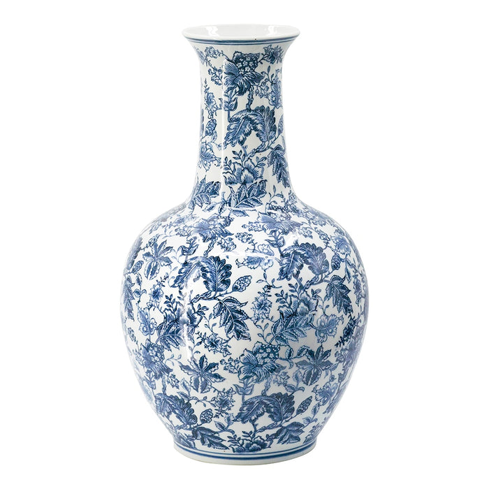シノワズリ柄の花瓶 H60.5cm
