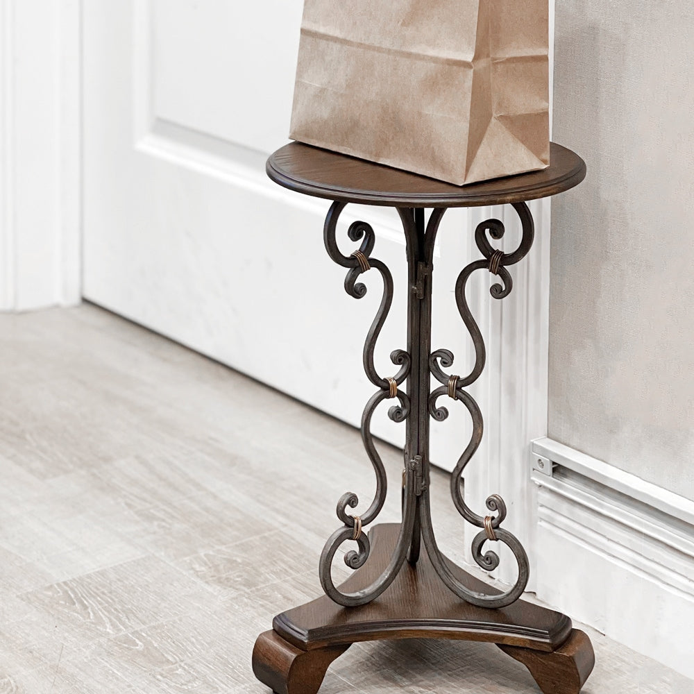 サイドテーブル フラワースタンド SS 花台 ロートアイアン | ホーム