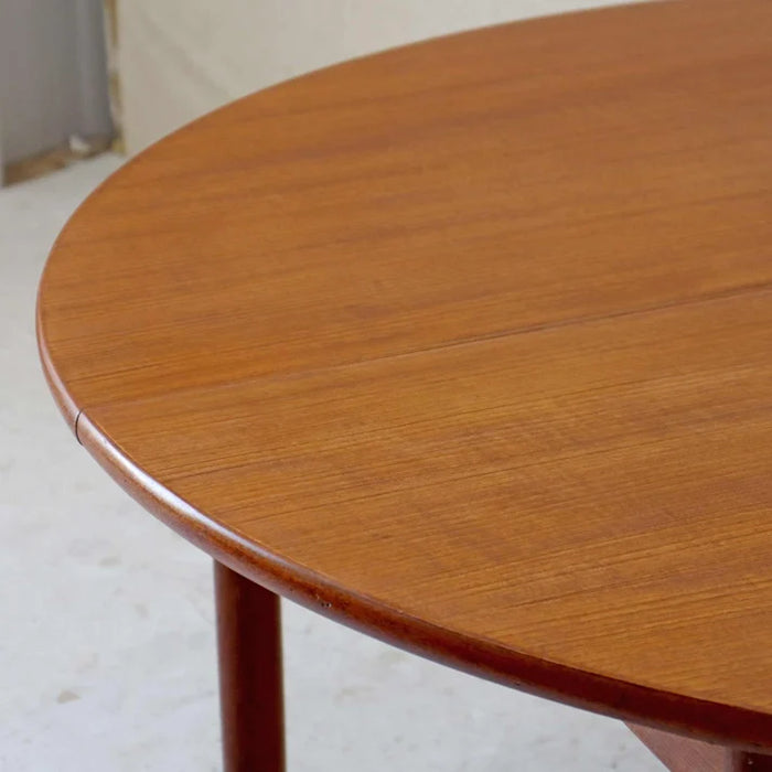 ヴィンテージ デンマーク製 チーク 伸長式ラウンドダイニングテーブル