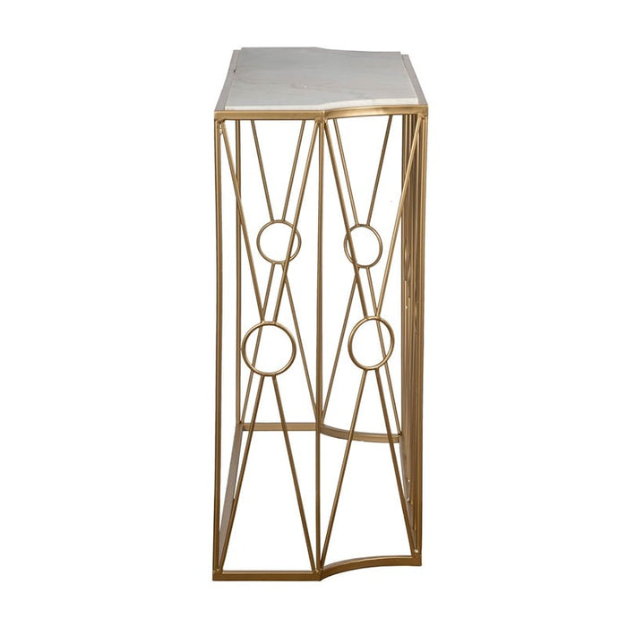 大理石×ゴールドアイアン コンソールテーブル 幅120cm