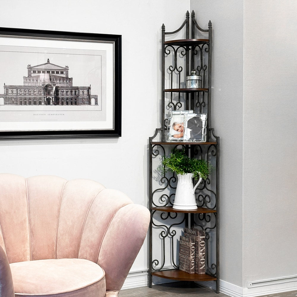 レトロ　1980年代~1990年代　藤　コーナーシェルフ　アイアン レトロ 1980年代~1990年代 藤 コーナーシェルフ アイアン