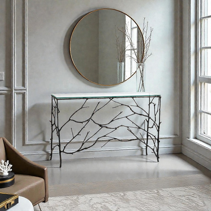 ブランチアイアンコンソールテーブル 幅122cm