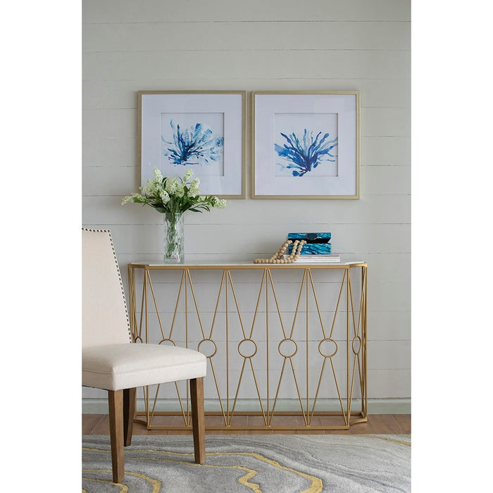 大理石×ゴールドアイアン コンソールテーブル 幅120cm