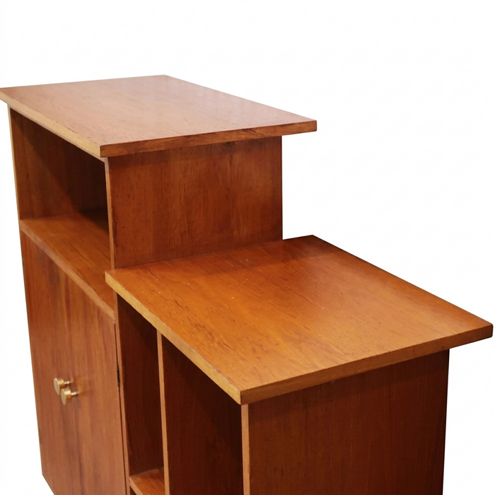 ブックシェルフ 多目的 サイドキャビネット イギリス ヴィンテージ チーク ミッドセンチュリースタイル