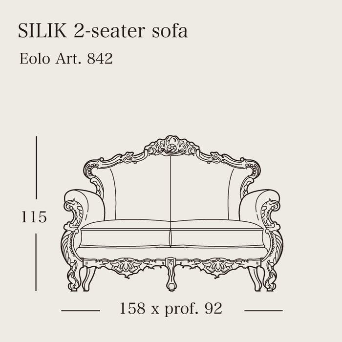 シリック / SILIK 2Pソファ Eolo Art.842 クラシック家具 イタリア家具