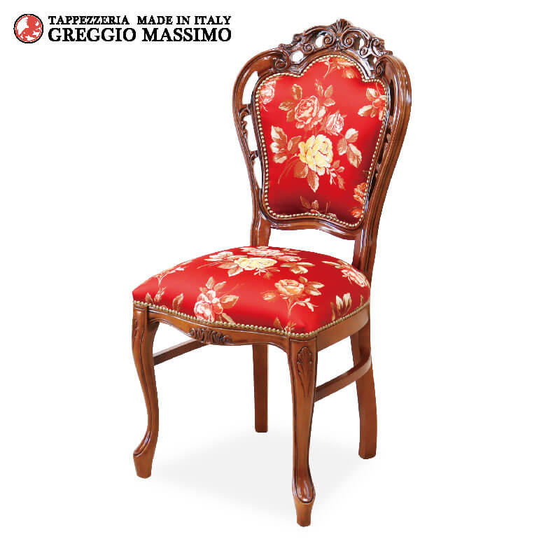 ダイニングチェア ROSE イタリア製ダイニングチェア レッドローズ グレッジオマッシモ
