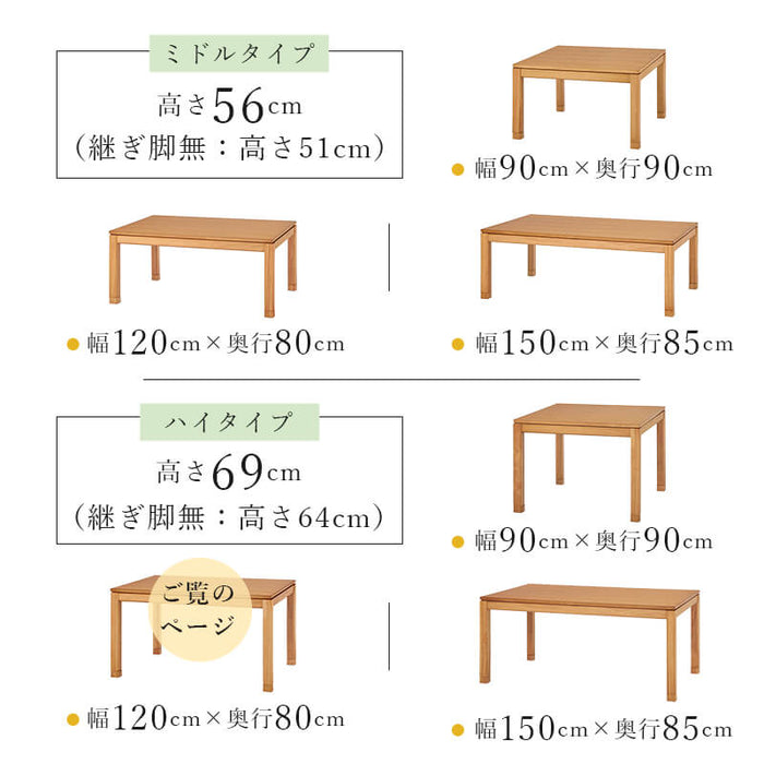 リビングコタツ シェルタ K120-H | 輸入家具の萬里