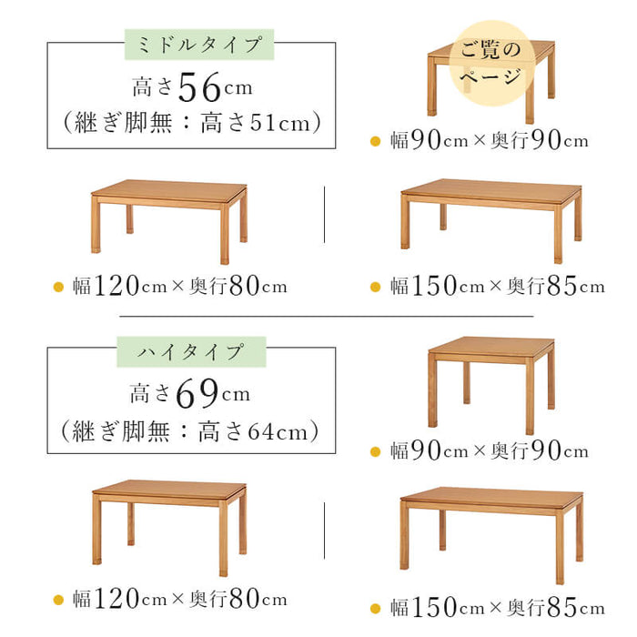 リビングコタツ シェルタ K90-M