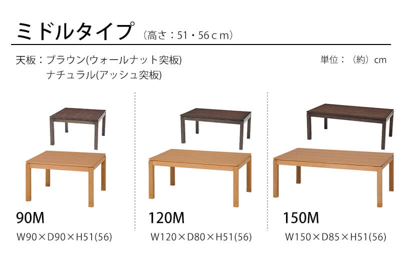 リビングコタツ シェルタT120-H | 輸入家具の萬里