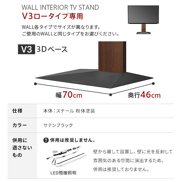 WALL V3ロータイプ専用 コーナー兼用自立ベース